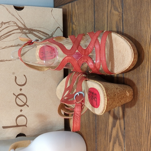 b.o.c Born concept Nilsa Platform Wedge Red pepper - Picture 1 of 3